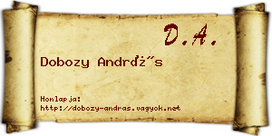 Dobozy András névjegykártya