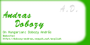 andras dobozy business card