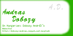 andras dobozy business card